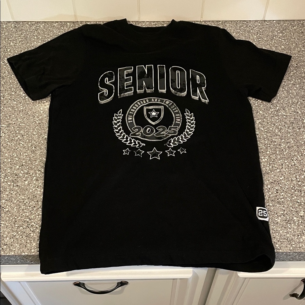 Black Senior 2025 Graphic Tee